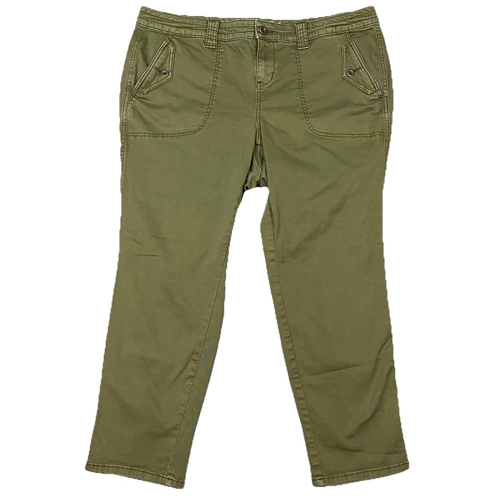 Torrid Utility‎ Straight Leg Stretch Cargo Pants Womens 18 Olive Green